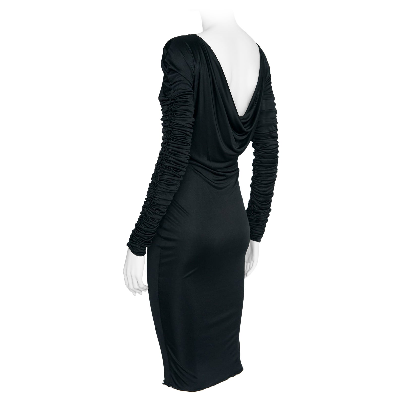 Gucci By Tom Ford Gathered Stretch-Satin Jersey Dress, Spring-Summer 2003 For Sale