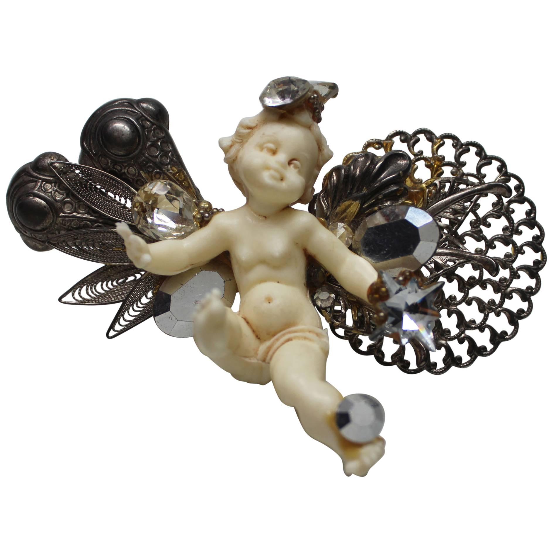 Vintage Wendy Gell Cherub Pin