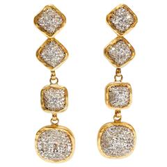 Glamorous 1990s Deanna Hamro Diamente Swarovski Earrings 9