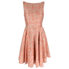 EMPORIO ARMANI Größe 0 Orange Polyester Pailletten-Kleid in A-Linie
