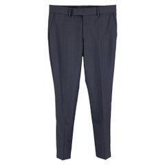 THE KOOPLES Größe 28 Navy Wool Mohair Zip Fly Dress Pants