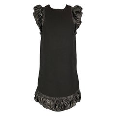 CHRISTOPHER KANE Size 4 Black Polyester Mixed Fabrics Sleeveless Dress