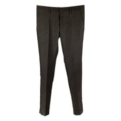 DSQUARED2 Size 32 Black Cotton Silk Button Fly Dress Pants