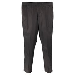 GIVENCHY Taille 28 Pantalon habillé en coton zippé noir et bleu marine