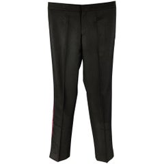 BURBERRY PRORSUM Taille 32 - Pantalon de smoking en laine noire