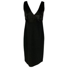 RALPH LAUREN Black Label Size 10 Black Wool Nylon Sleeveless Dress