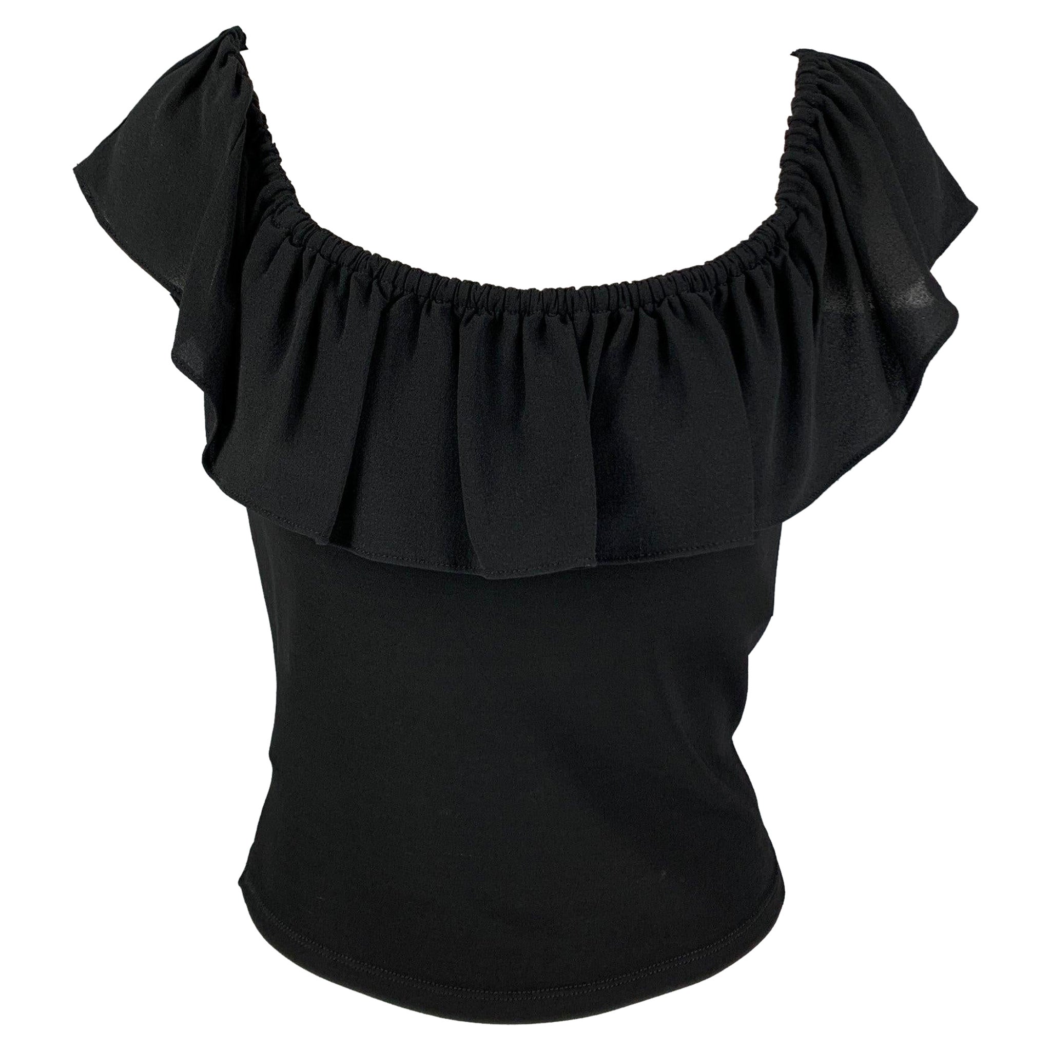 MICHAEL KORS Size 8 Black Rayon Sleeveless Dress Top For Sale