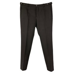 BURBERRY PRORSUM Size 34 Black Wool Button Fly Dress Pants