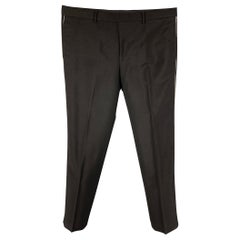 GIVENCHY Size 36 Black Wool Blend Zip Fly Dress Pants