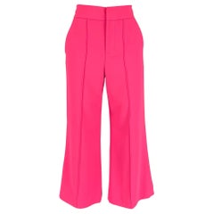 ALICE + OLIVIA Size 2 Pink Polyester Cropped Dress Pants