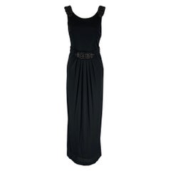 Robe longue LA PERLA Taille 8 ornée de nylon et de viscose noirs