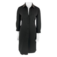 MOSCHINO BOUTIQUE Taille 12 - Robe chemise noire en triacetate mélangée