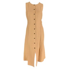 RALPH LAUREN Collection Size 8 Beige Acetate Blend Snaps Dress