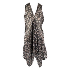 RICK OWENS Talla S Vestido sin mangas Dot Dot Dot Dot Negro Topo
