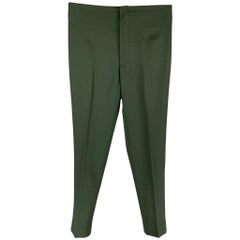 Jean-Paul Gaultier - Pantalon taille haute vert forêt vintage, taille 34