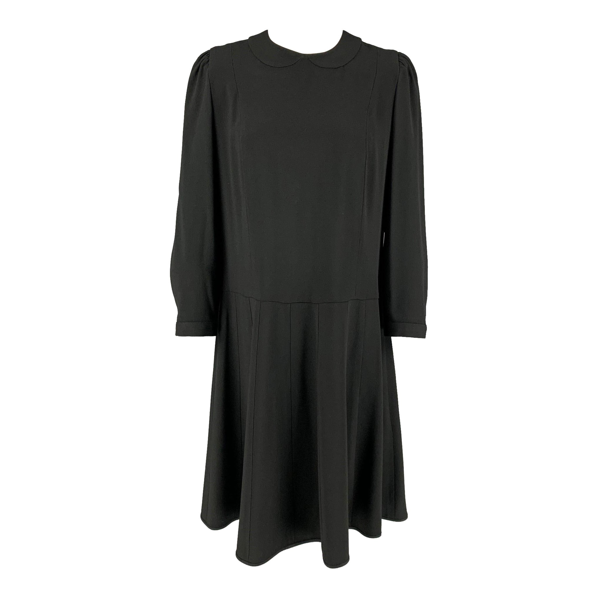 MARC JACOBS RUNWAY Size 6 Black Acetate / Viscose A-Line Dress For Sale