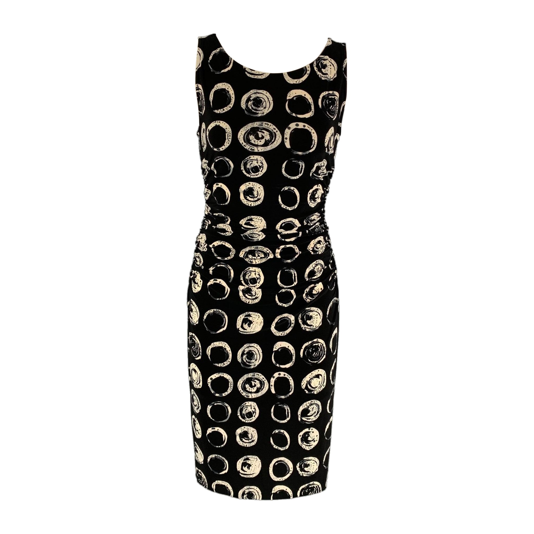 NORMA KAMALI Size S Black White Circles Dress For Sale