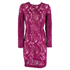 SONIA RYKIEL Size 2 Purple See Through Dress