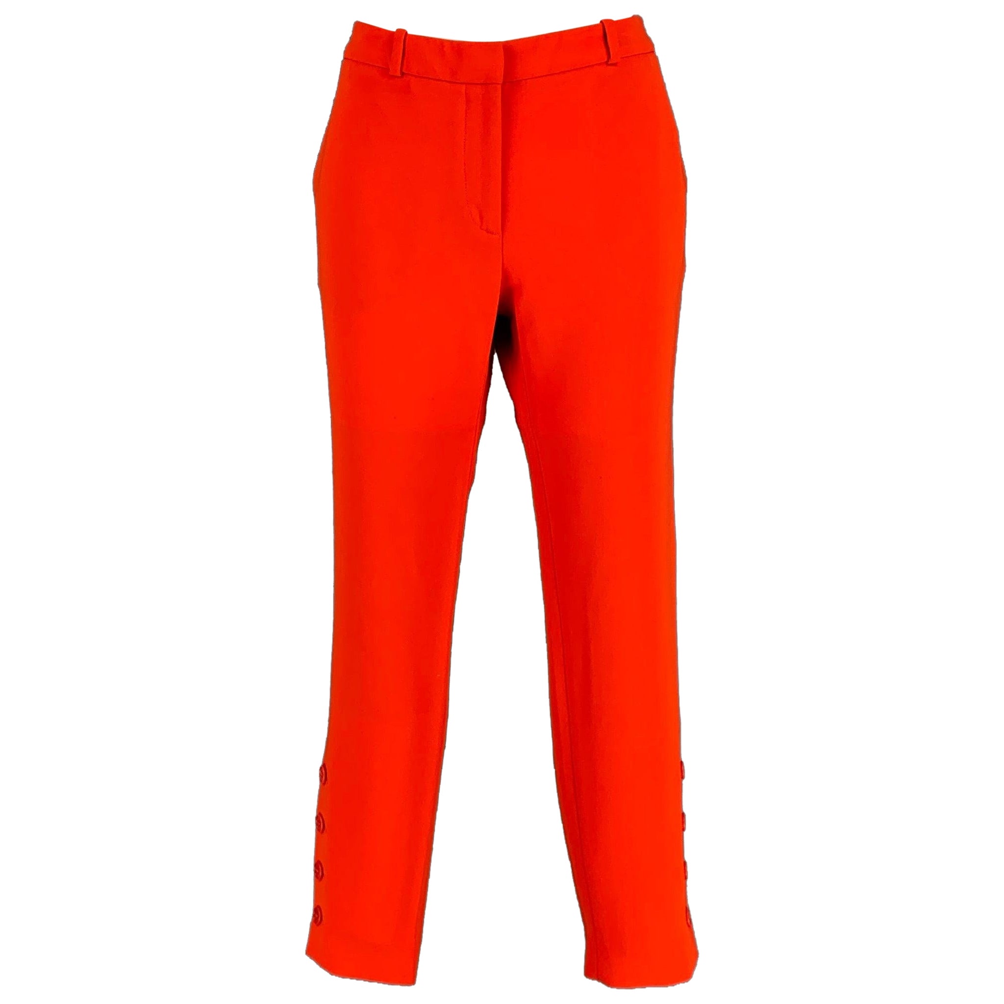 ALTUZARRA Size 4 Orange Triacetate Blend Dress Pants For Sale