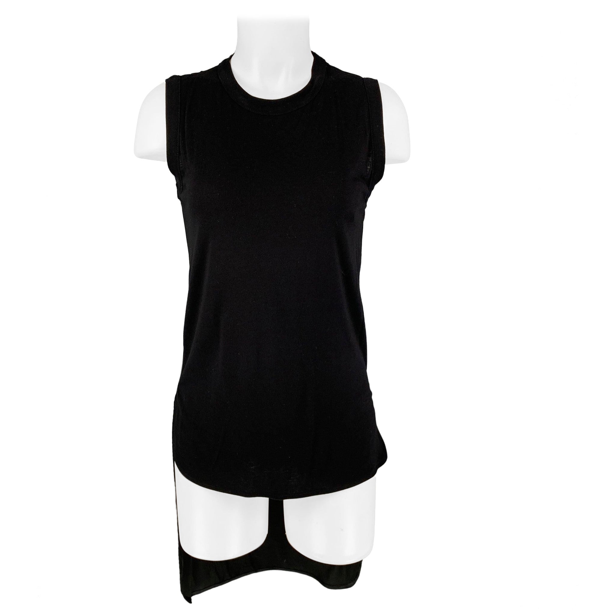 GIAMBATTISTA VALLI Size XXS Black Viscose / Silk Dress Top For Sale