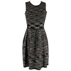 Used M MISSONI Black  Knitted Size 4 White Dress