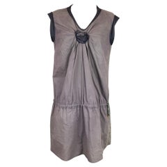 BRUNELLO CUCINELLI Size L Purple Cotton / Lycra Sleeveless Dress
