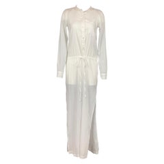Robe chemise longue en coton blanc THEORY taille S