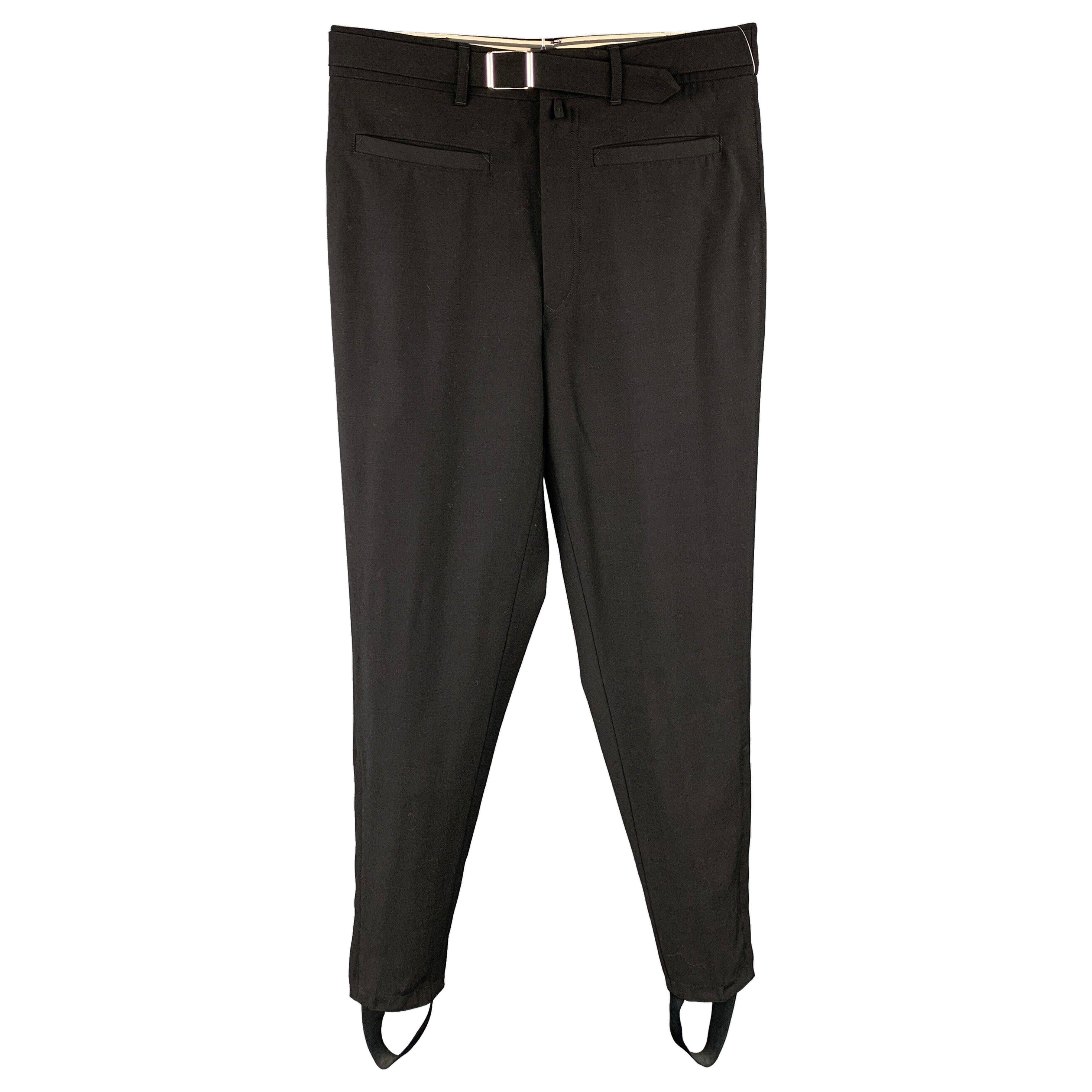 Vintage JEAN PAUL GAULTIER Size 34 Black Jodhpurs Dress Pants For Sale
