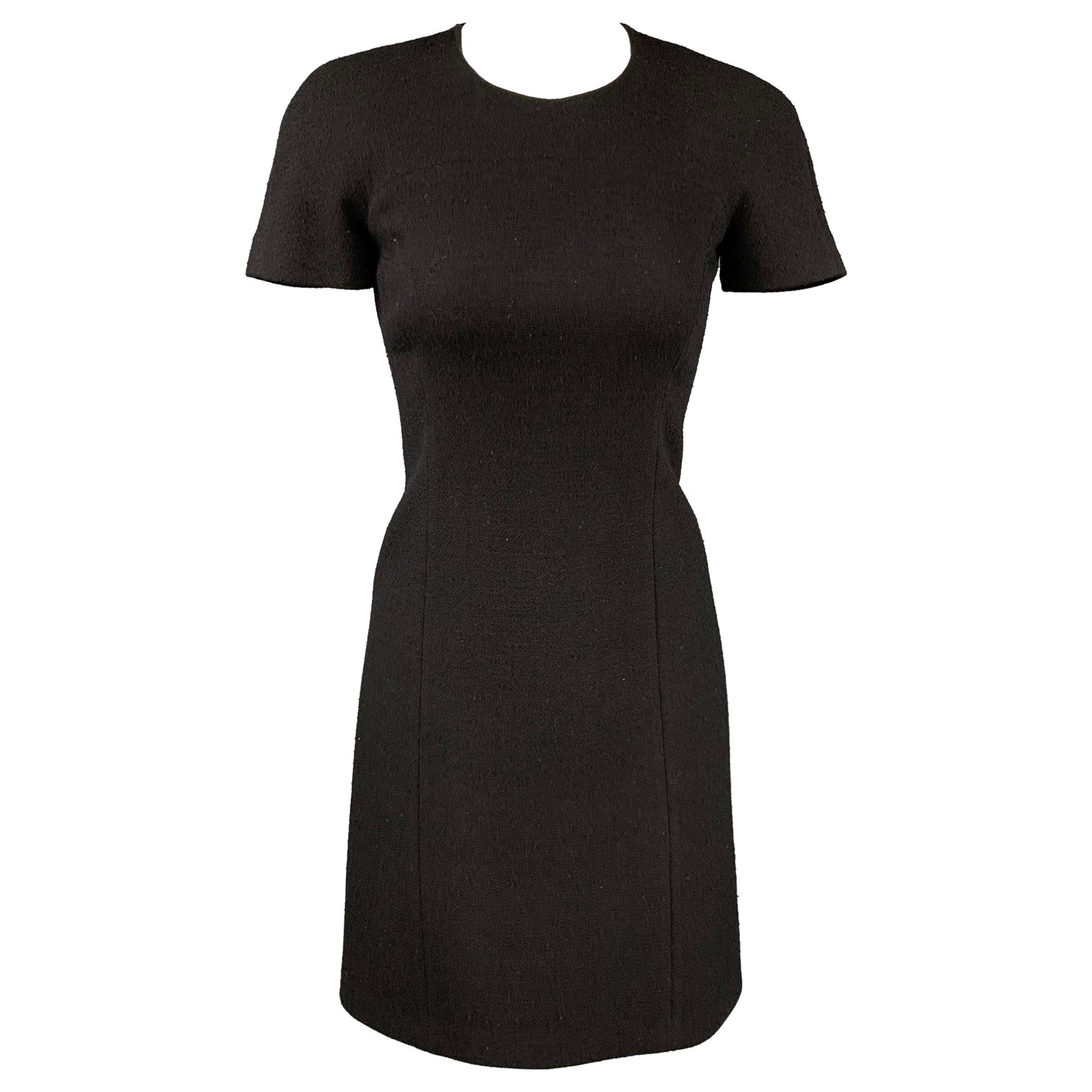 MICHAEL KORS Size 0 Black Crepe Shift Dress For Sale