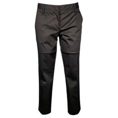 MIU MIU Size 2 Black Cotton Blend Narrow Leg Dress Pants