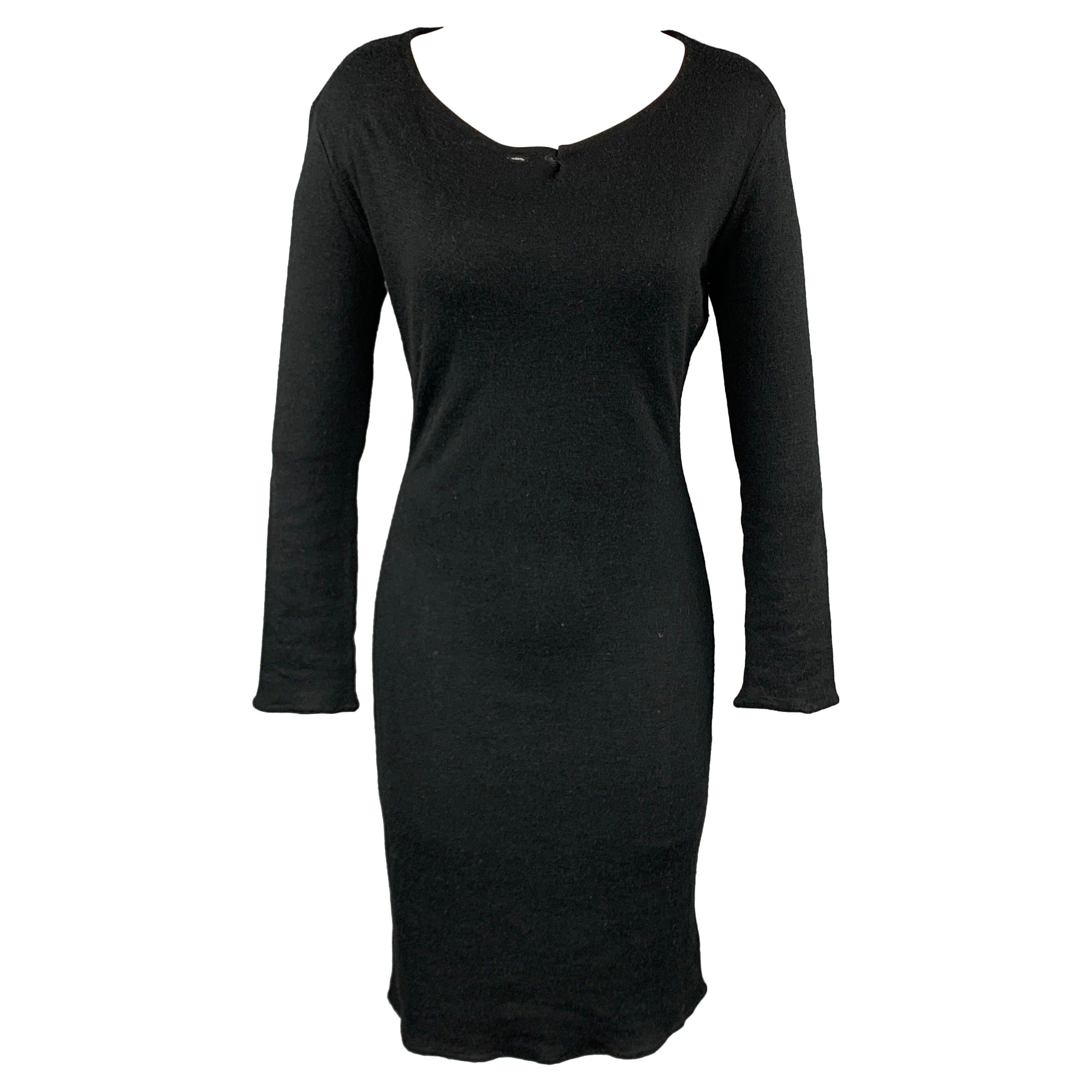 MAISON MARTIN MARGIELA Size S Black Viscose / Wool Sweater Dress For Sale