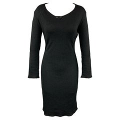 MAISON MARTIN MARGIELA Größe S Pulloverkleid aus schwarzer Viskose / Wolle