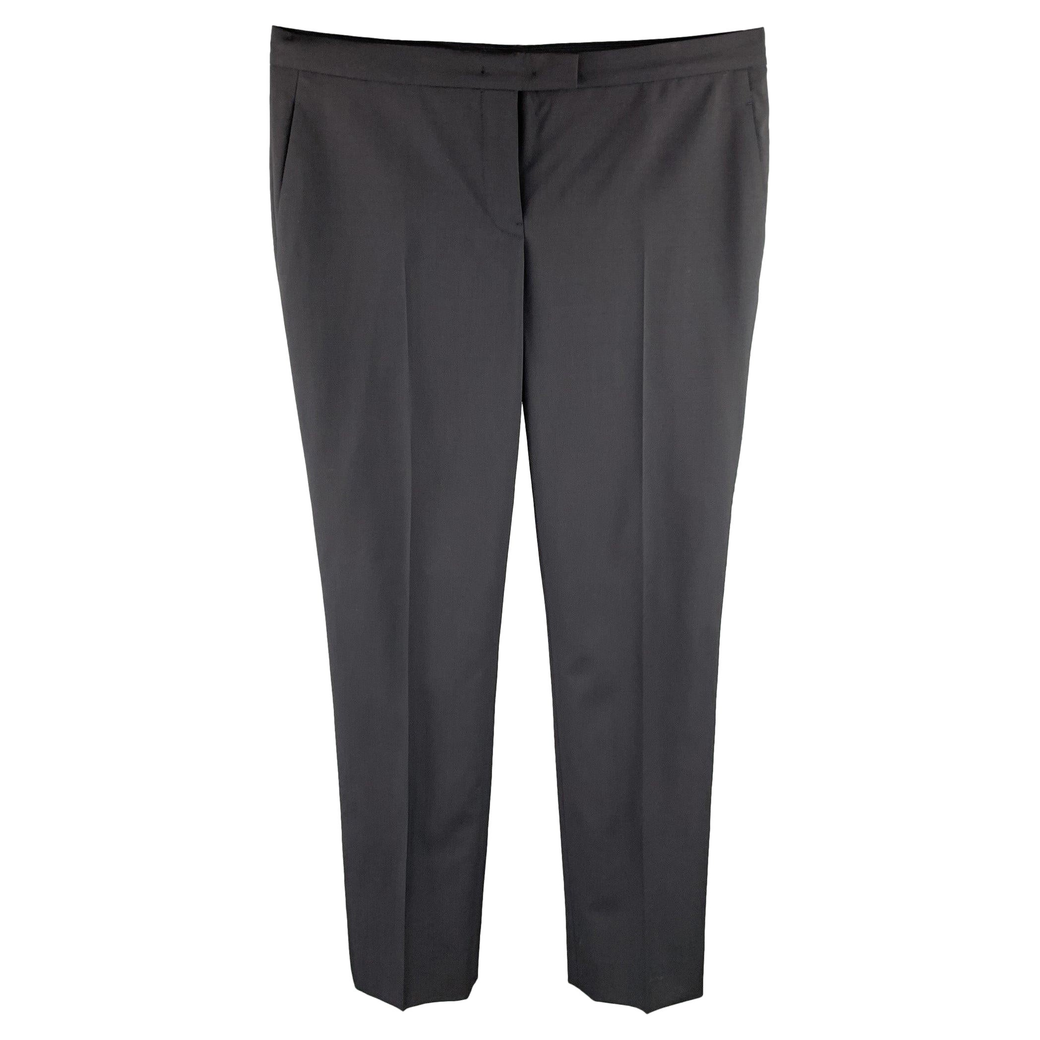 JIL SANDER Size 6 Black Straight Leg Dress Pants For Sale