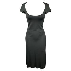 NARCISO RODRIGUEZ Größe 8 Graues Kleid aus Jersey-Viskosemischung in A-Linie