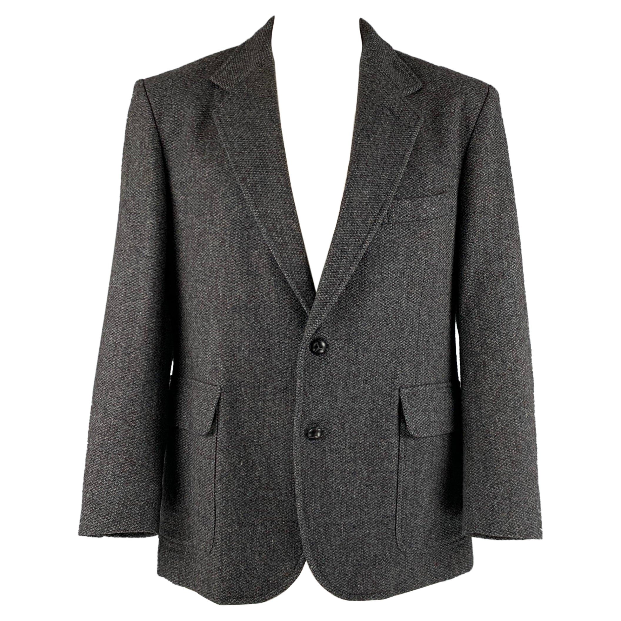 PENDLETON Size 44 Blue Tweed Wool Notch Lapel Sport Coat For Sale