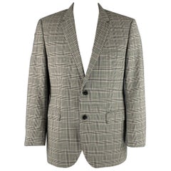 Manteau de sport en laine vierge Glenplaid HUGO BOSS Taille 44 Noir Blanc