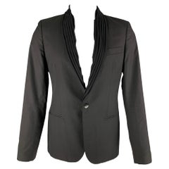 GAULTIER2 JEAN PAUL GAULTIER Size 38 Black Wool Silk Shawl Collar Sport Coat