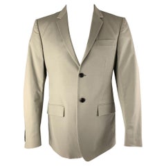 BURBERRY LONDON Chest Size 40 Grey Cotton / Elastane Single breasted Sport Coat