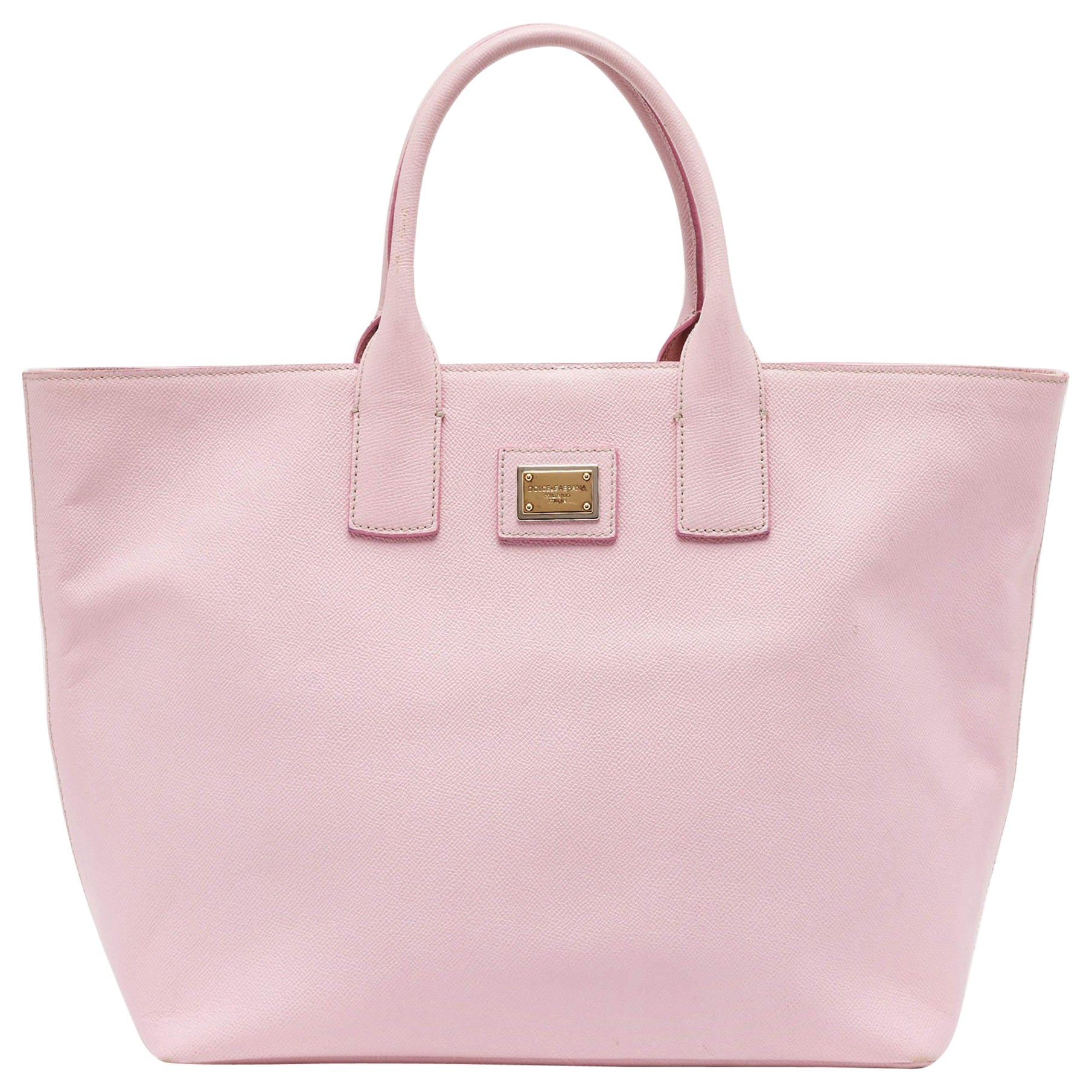 Dolce & Gabbana Pink Leather Miss Escape Tote For Sale