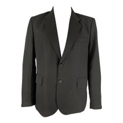 OUR LEGACY Size 44 Black Virgin Wool Notch Lapel Sport Coat