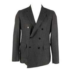 EMPORIO ARMANI Size 42 Charcoal Heather Wool Polyamide Sport Coat