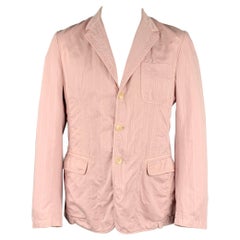 D&G by DOLCE & GABBANA - Manteau de sport à revers en coton à rayures roses, taille 42