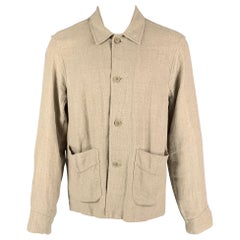 OUR LEGACY  Size 36 Oatmeal Herringbone Linen Patch Pockets Jacket