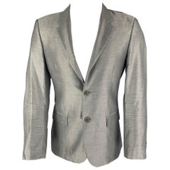 CALVIN KLEIN COLLECTION Size 36 Grey Notch Lapel Sport Coat