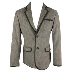 MARC by MARC JACOBS - Manteau de sport en nylon et laine gris anthracite, taille 38