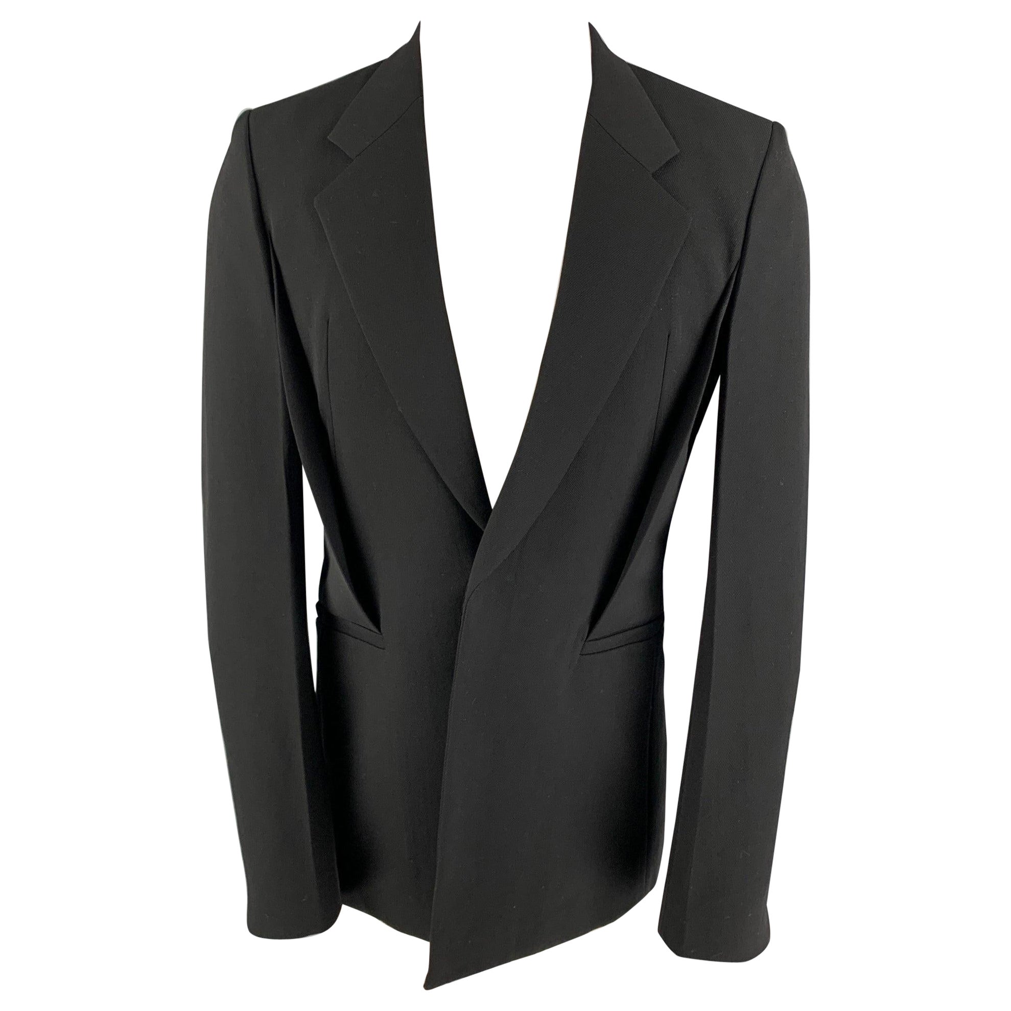 GIVENCHY Size 40 Black Notch Lapel Slim Fit Sport Coat For Sale