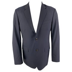GUCCI Size 40 Navy Wool Single Breasted Sport Coat