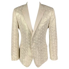Manteau de sport DOLCE & Gabbana Taille 42 Beige Silver Jacquard Acetate Blend