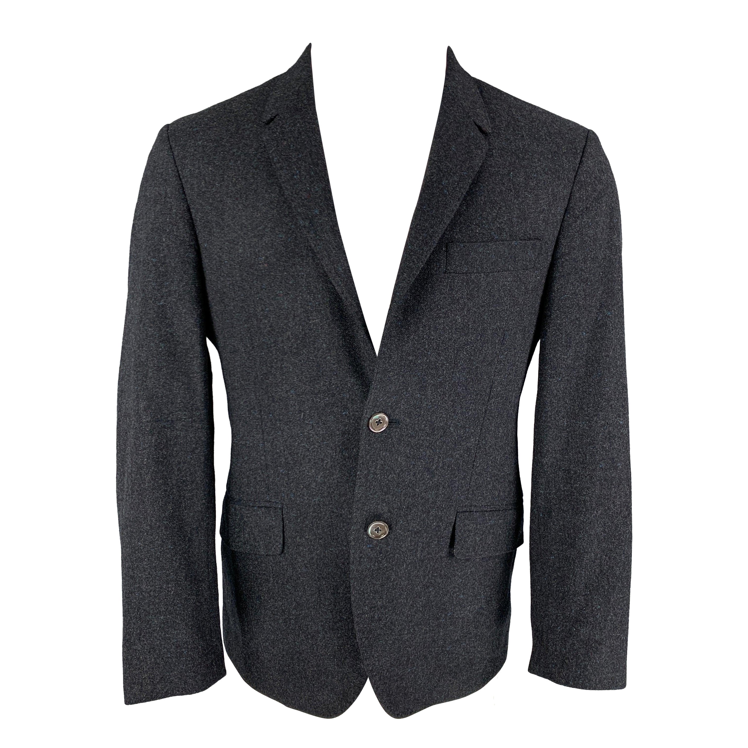 PAUL SMITH The Abbey Size 40 Regular Navy Heather Wool Cashmere Sport Coat For Sale