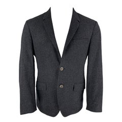 PAUL SMITH The Abbey Size 40 Regular Navy Heather Wool Cashmere Sport Coat